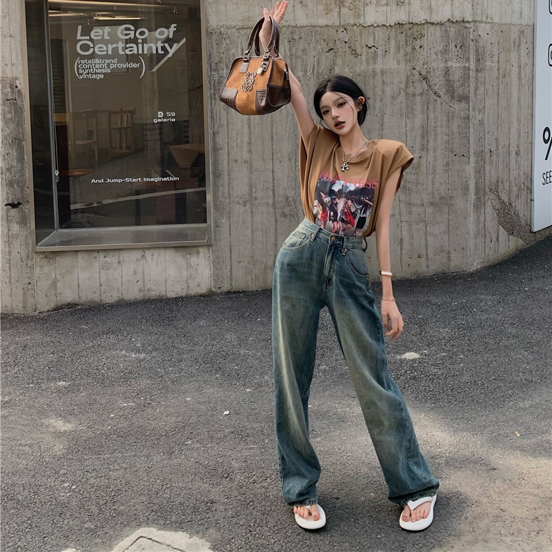 Áo Thun Sát Nách Cổ Tròn Hoạ Tiết Chân Dung Cho Phái Nữ