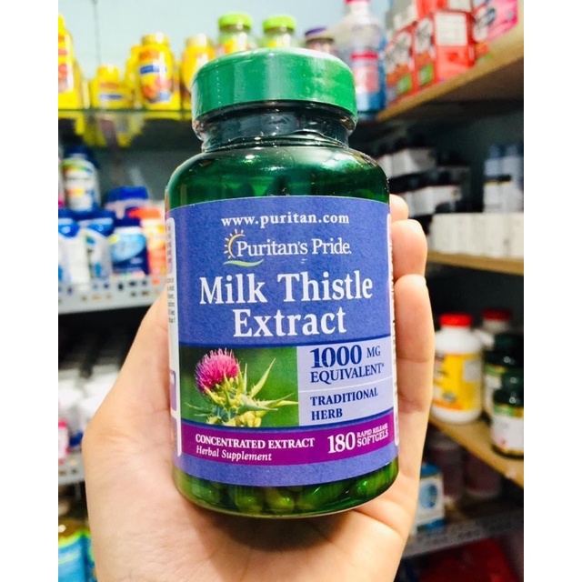 [Hàng Mỹ] Viên uống bổ gan Milk Thistle hộp gan xanh MỸ 180 viên và túi 60 viên date xa