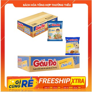 Thùng Cháo Gấu Đỏ 50 gói x 50g Vị Gà/Thịt Bằm