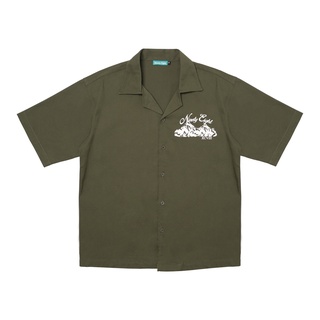 Khakhi cuban shirt - áo sơ mi khaki