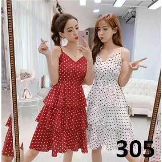 ĐẦM THUN CHẤM BI 3 TẦNG TRẺ TRUNG-305