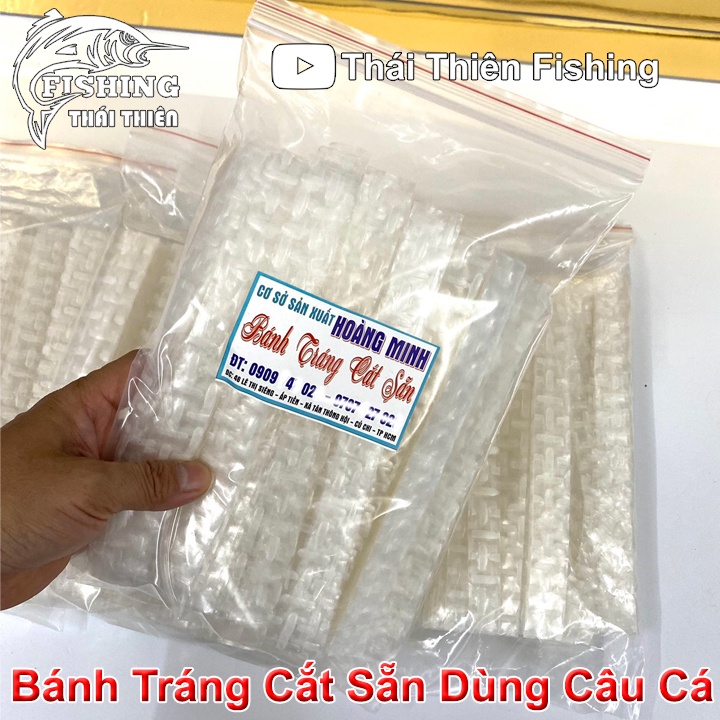 Bánh Tráng Cắt Sẵn Dùng Móc Vào Lưỡi Câu Cá Tra, Chim, Chép, Rô Phi Bằng Mồi Cám, Bún, Cháo