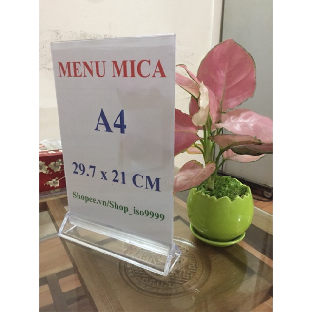 Menu mica A4, kệ menu mica LOẠI DÀY CAO CẤP