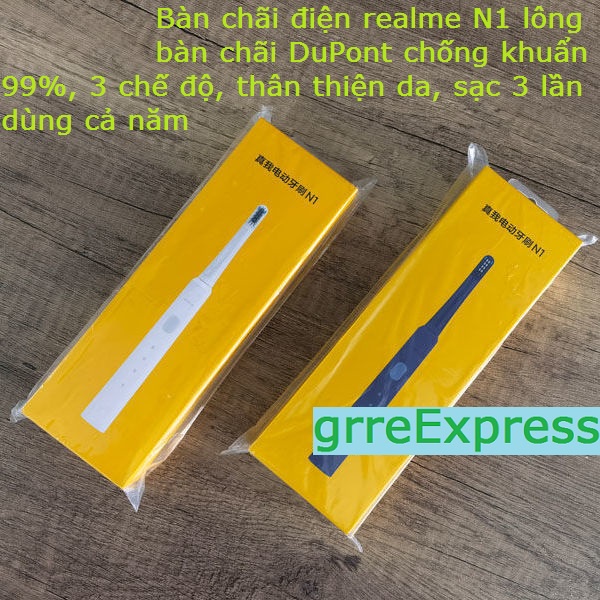 Bàn Chải Điện Realme N1 Chống Khuẩn Chống Nước IPX7,  Sạc 3 Lần Dùng Cả Năm