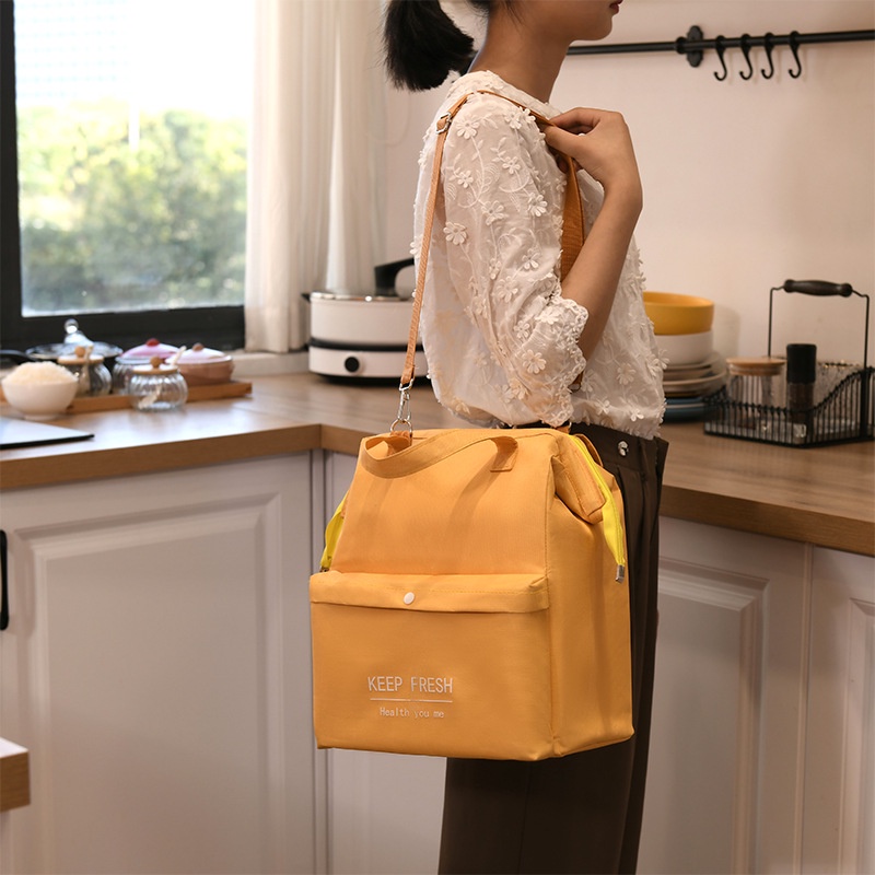Túi giữ nhiệt đựng đồ ăn, trữ sữa KEEP FRESH cao cấp, 3 lớp, khoá kéo, SIZE TO, túi đựng cơm giữ nhiệt