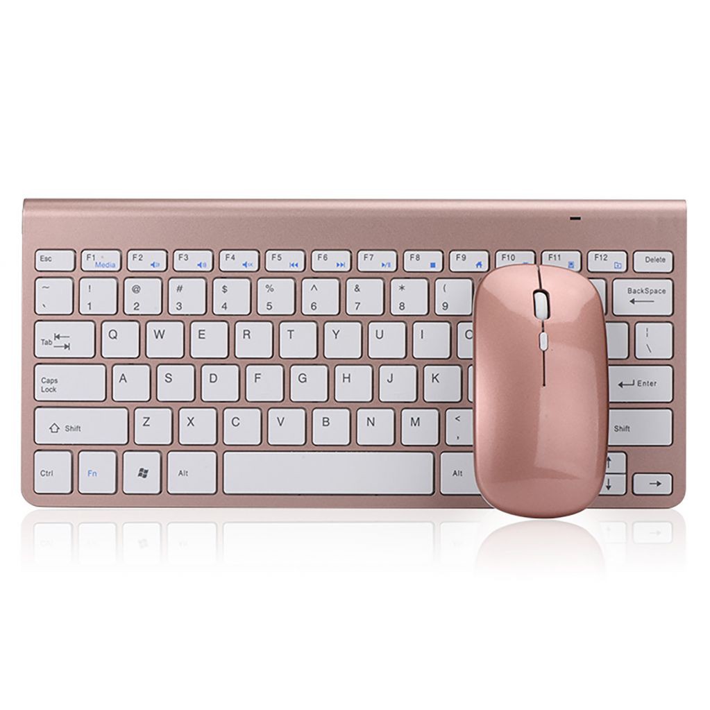 (Hàng Mới Về) Set Bàn Phím + Chuột Không Dây Mini Chống Nước 2.4g Cho Mac Apple Pc