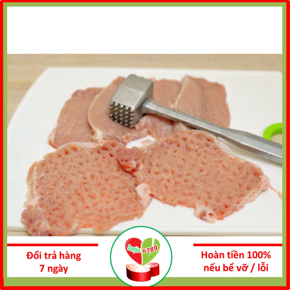 Búa Đập Thịt, Giã Gừng Tỏi, Đập Đá, Màu Bạc Bằng Nhôm Đúc 2 Mặt - Duonghieu6789