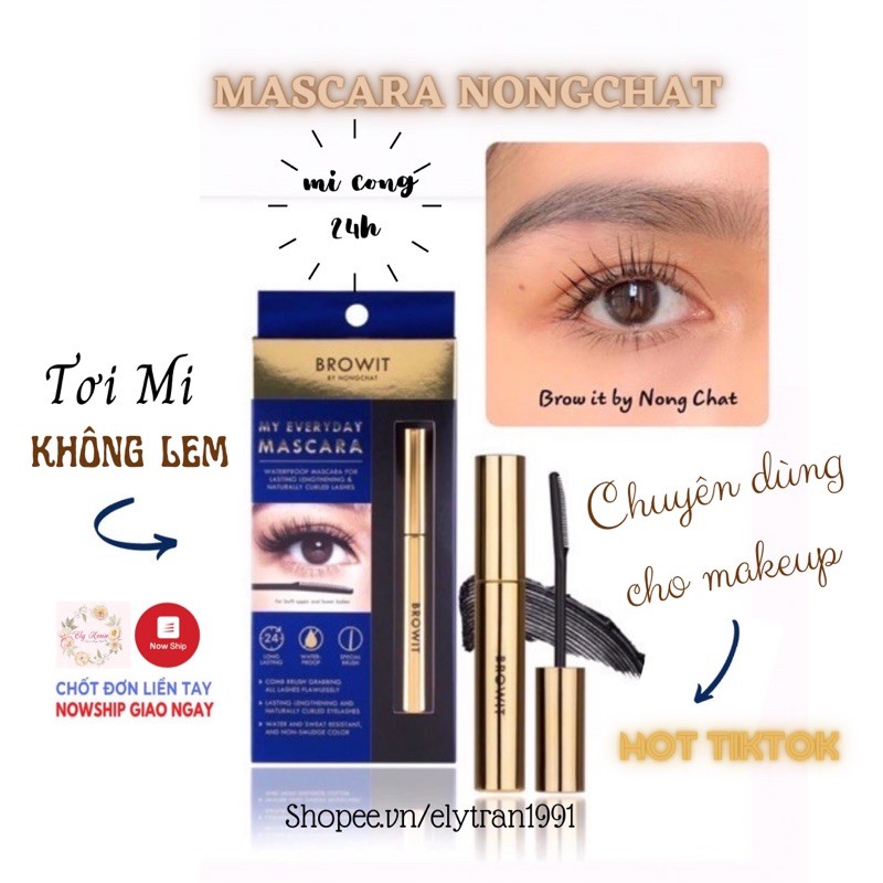 [Mã SKAMPUSH9 giảm 10% đơn 200K] [CÓ SẴN] MASCARA BROWIT NONGCHAT THÁI LAN - DATE2024