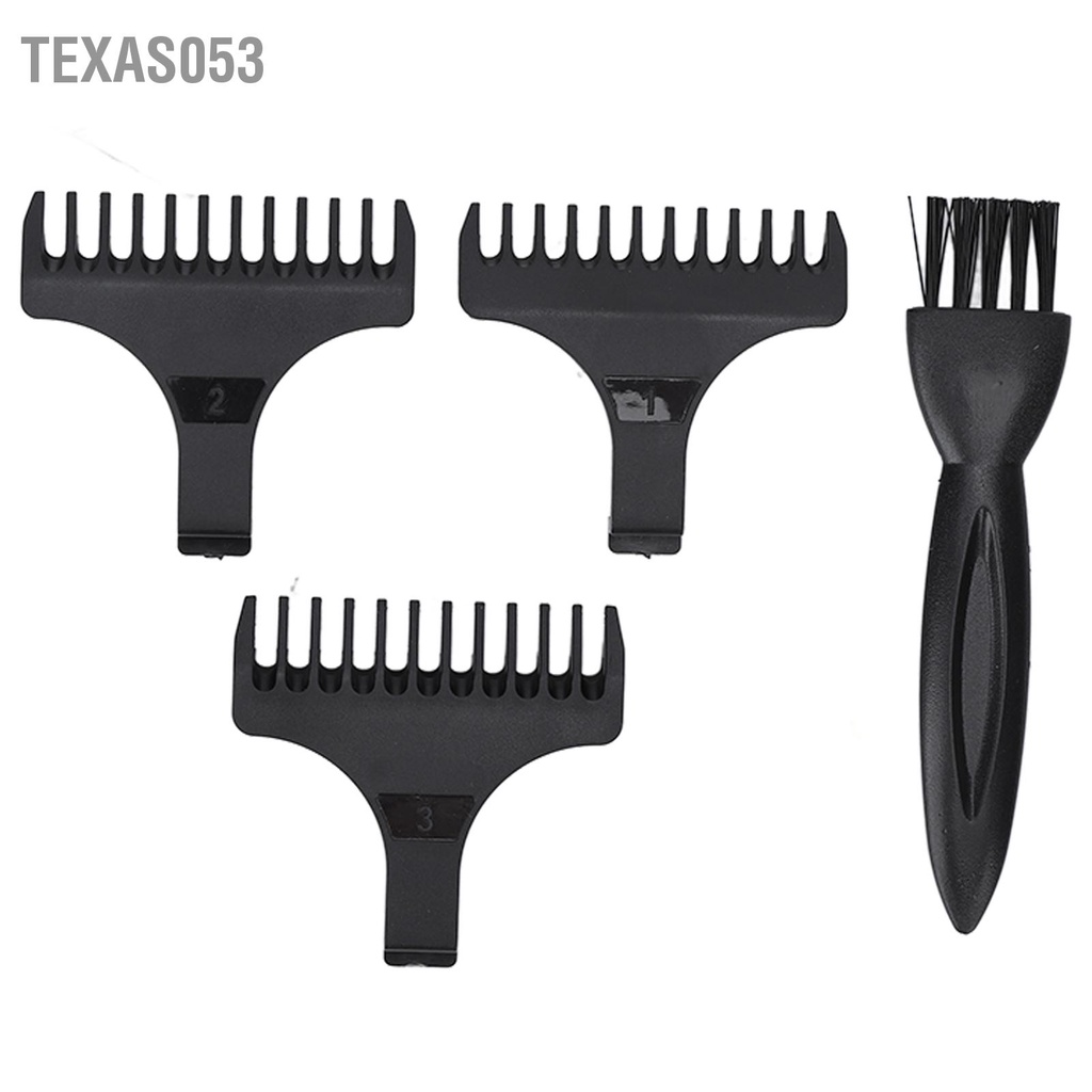 [Hàng Sẵn] Tông đơ cắt tóc bằng thép không gỉ màu đỏ US Plug 100‑240V tặng kèm Phụ Kiện【Texas053】