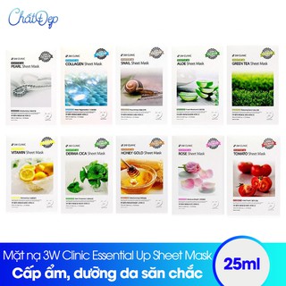 Mặt nạ cao cấp 3W Clinic Essential Up Sheet Mask 25ml