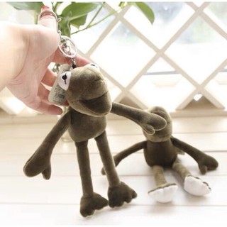 móc khoá ếch chân dài chất liệu mềm mịn