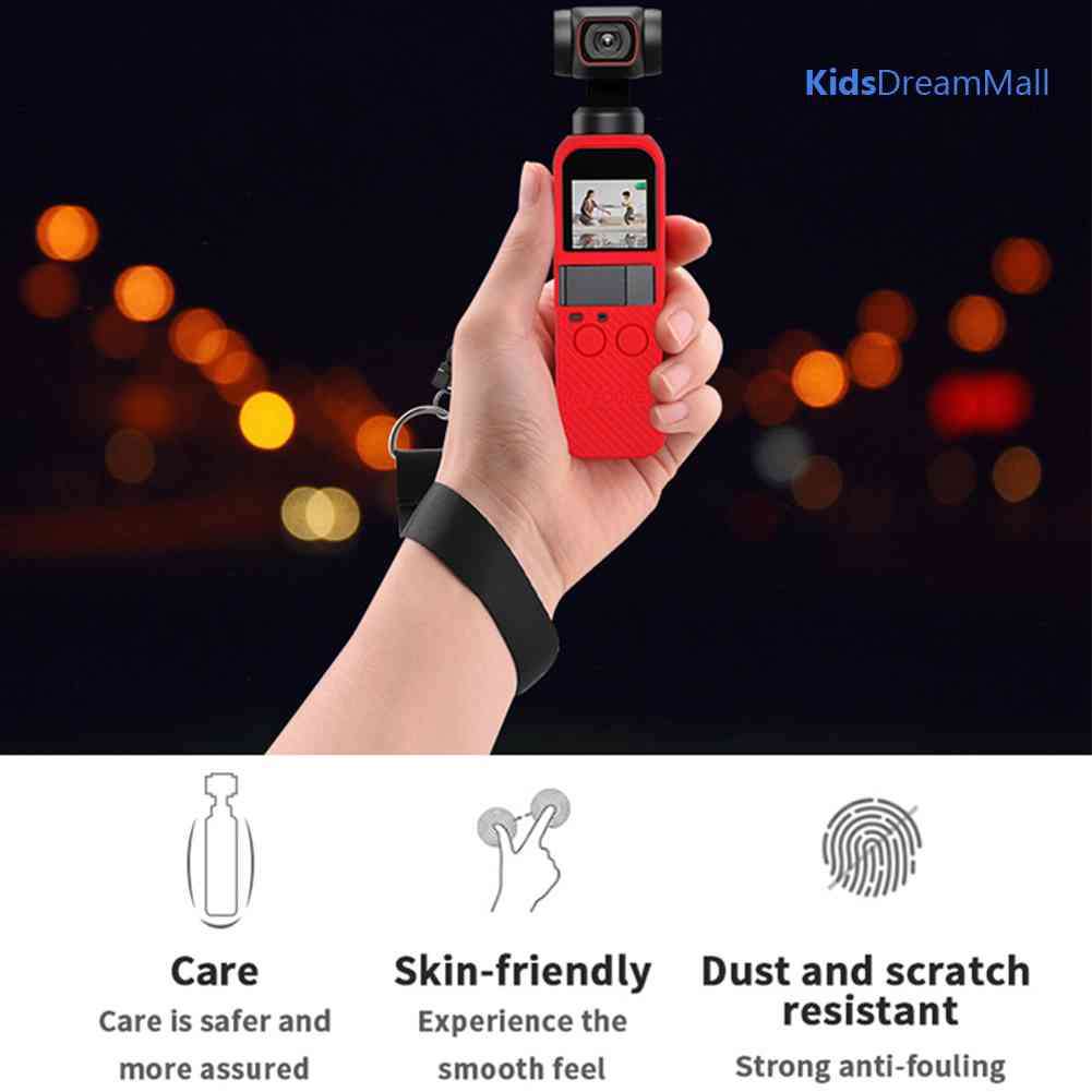 Vỏ Bảo Vệ Bằng Silicon + Dây Đeo Cổ Cho DJI Pocket 2