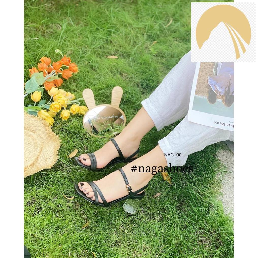 🎁 GIÀY CAO GÓT NAGASHOES 2 QUAI GÓT TRONG 7CM NAC190 🎁