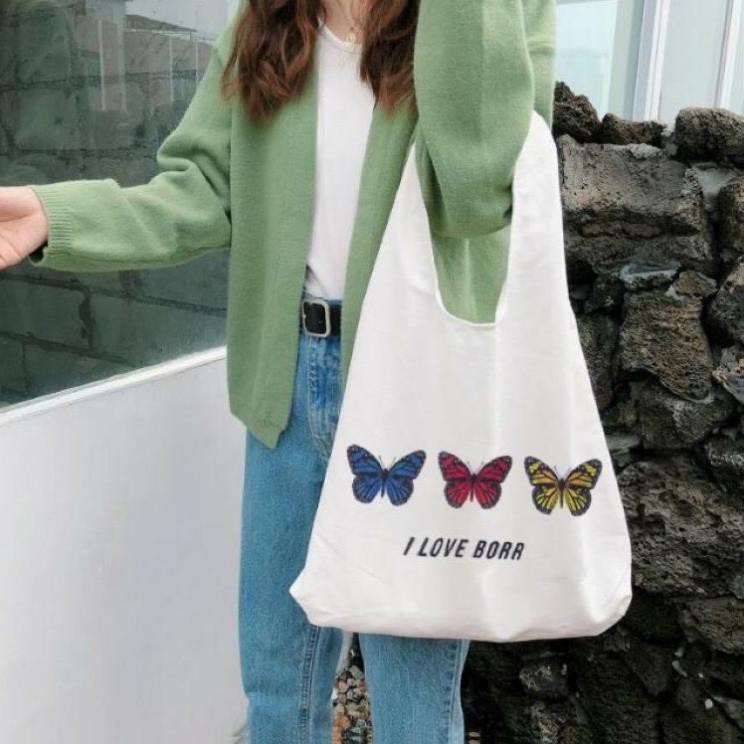 Túi tote vải nữ canvas đeo vai xách tay Hàn Quốc unisex size to tiện dụng đa dạng hình liền thân chất đẹp Tuidepstore