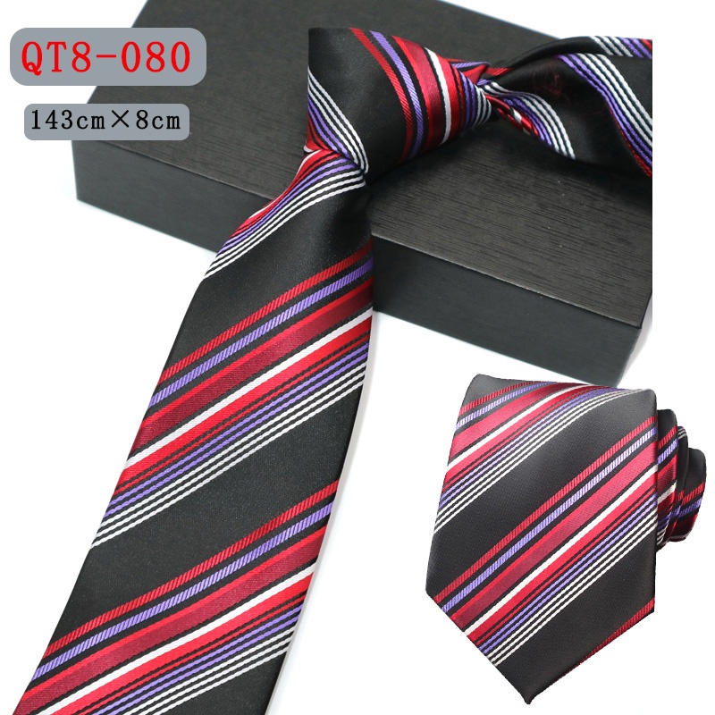 Cà Vạt 8CM Họa Tiết Sọc Caro Thời Trang Lịch Lãm Cho Nam