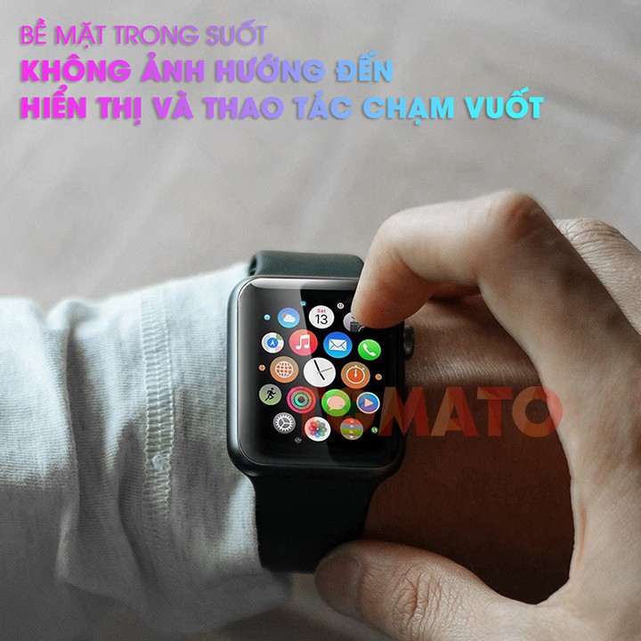 Miếng Dán Dẻo PPF Tự Phục Hồi Trầy Xước Cho Apple Watch Series 6 Size 38/40/42/44mm - Phụ Kiện Tomato