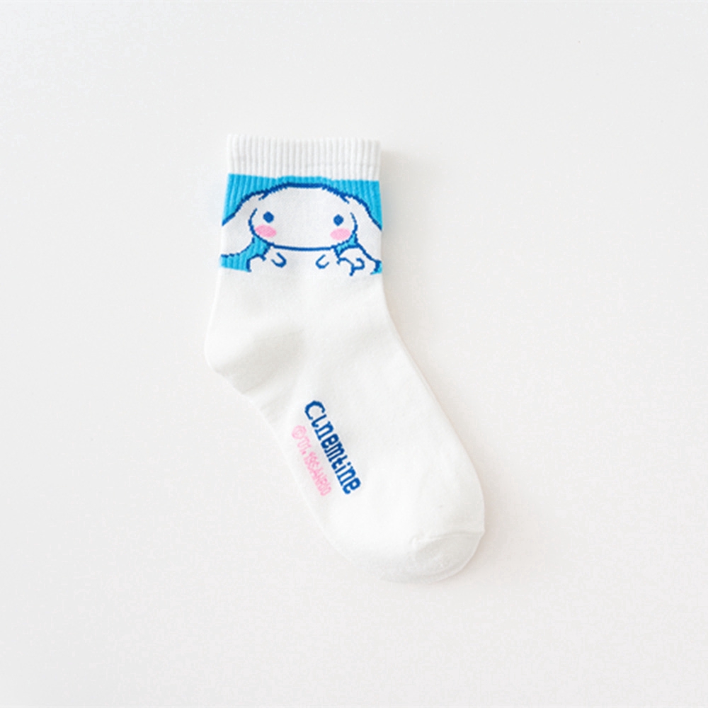 Tất Cotton Cổ Cao Hoạ Tiết Hoạt Hình Đáng Yêu