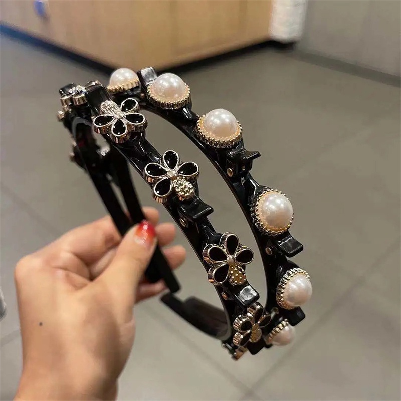 Băng đô nhiều lớp đính đá phong cách Retro đơn giản thời trang