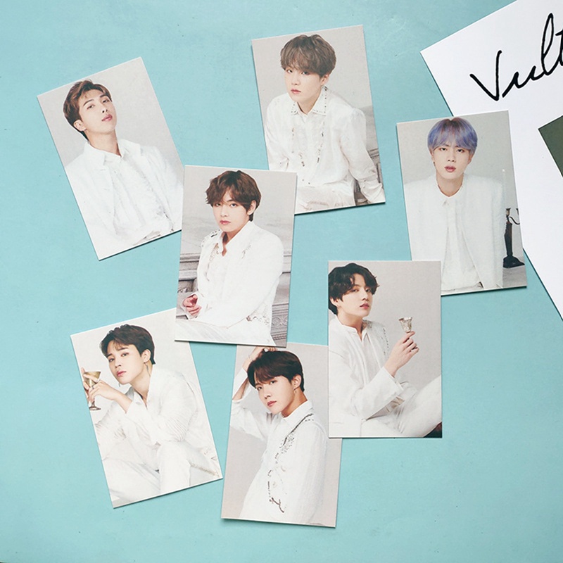 Set 7 Tấm Thẻ Ảnh Lomo In Hình Các Thành Viên Nhóm Nhạc BTS