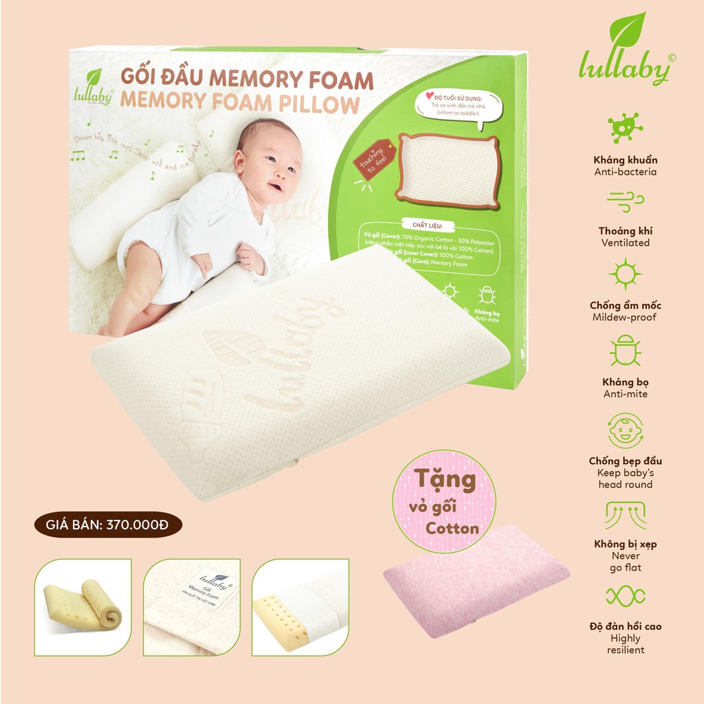 LULLABY - Set gối đầu gối chặn cho bé