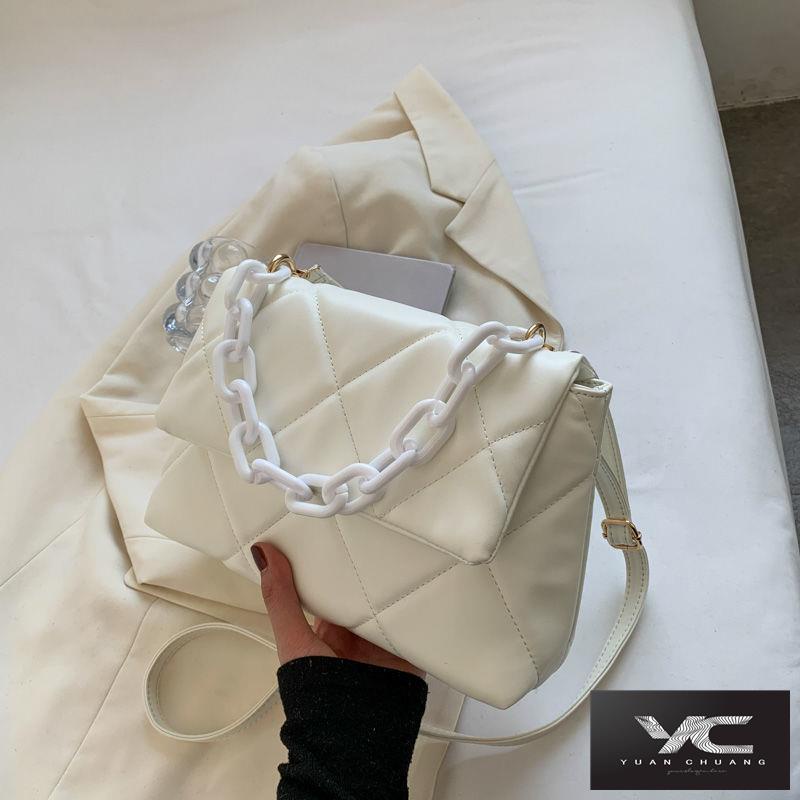 Túi Đeo Chéo Hình Vuông Nhỏ Họa Tiết Hình Thoi Thời Trang Thu Đông Năm Mới 2022 Chất Lượng Cao Cho Nữ