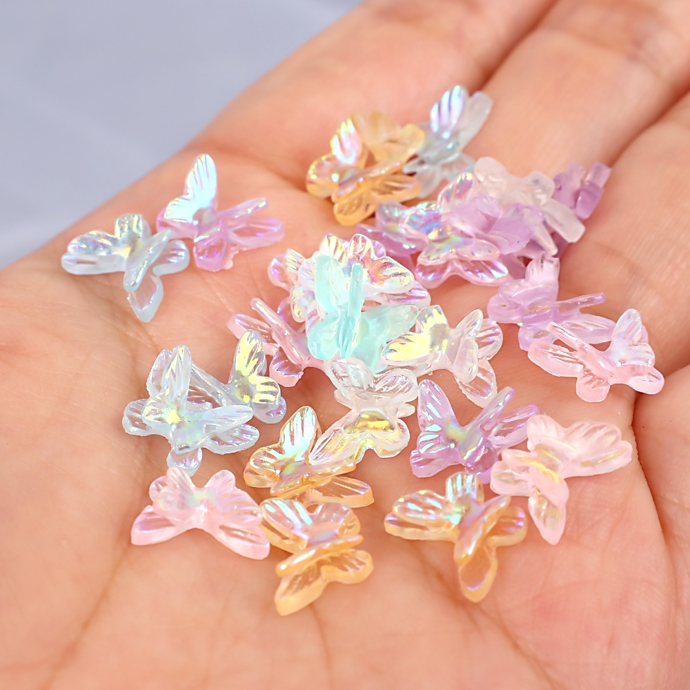 Hộp Phụ Kiện Hình Bướm 3D Đính Móng Tay Trang Trí Nghệ Thuật