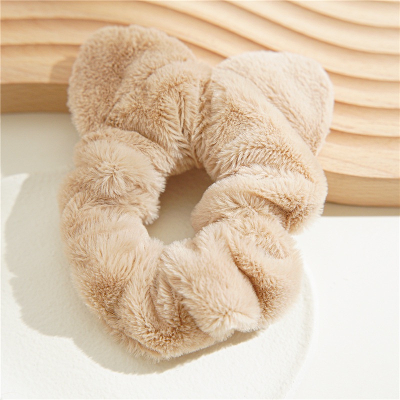 Dây Buộc Tóc Co Giãn Bọc Vải Bông Hình Tai Thỏ Dễ Thương Cho Nữ