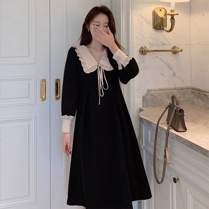 Váy cổ bèo nơ dáng xoè ( ngắn- dài) | BigBuy360 - bigbuy360.vn