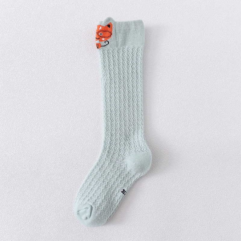 Vớ cotton Lưới Mỏng Họa Tiết Hoạt Hình Dễ Thương Dành Cho Trẻ Em