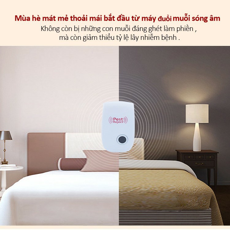 Thiết Bị Xua Đuổi Côn Trùng Pest Rejeck, Không Dùng Hóa Chất, An Toàn Khi Sử Dụng - máy đuổi côn trùng