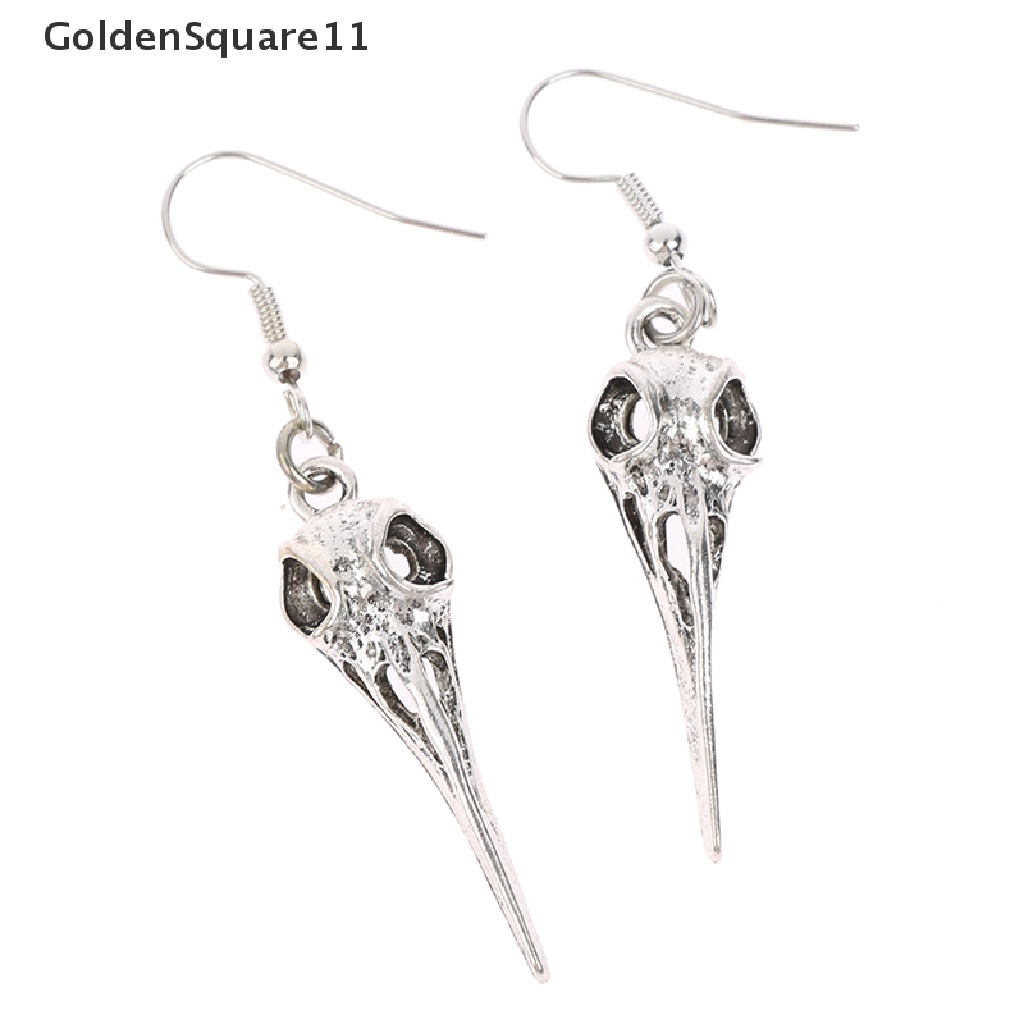 [Goldsquare11] Bông Tai Hình Đầu Lâu Chim Phong Cách Gothic Quà Tặng Phong Cách Punk
