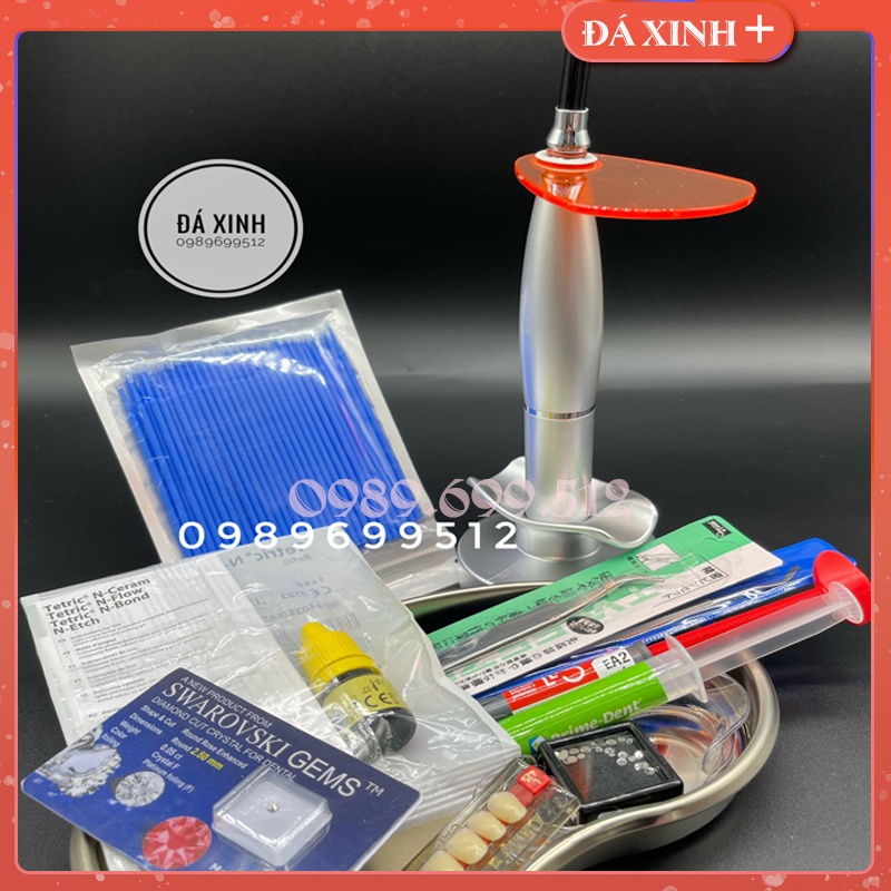 Bộ Dụng Cụ Đắp Khểnh Răng &amp; Gắn Đá Đính Răng Cao Cấp Tặng Kèm Set Hộp Đá Đính Răng Cao Cấp