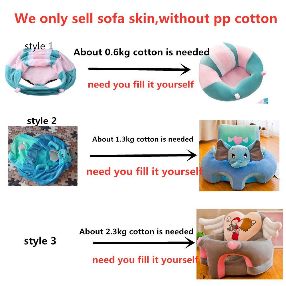 LAYOR1 Vỏ Bọc Ghế Ngồi Cho Em Bé Chất Liệu Cotton PP Không Có Thể Giặt
