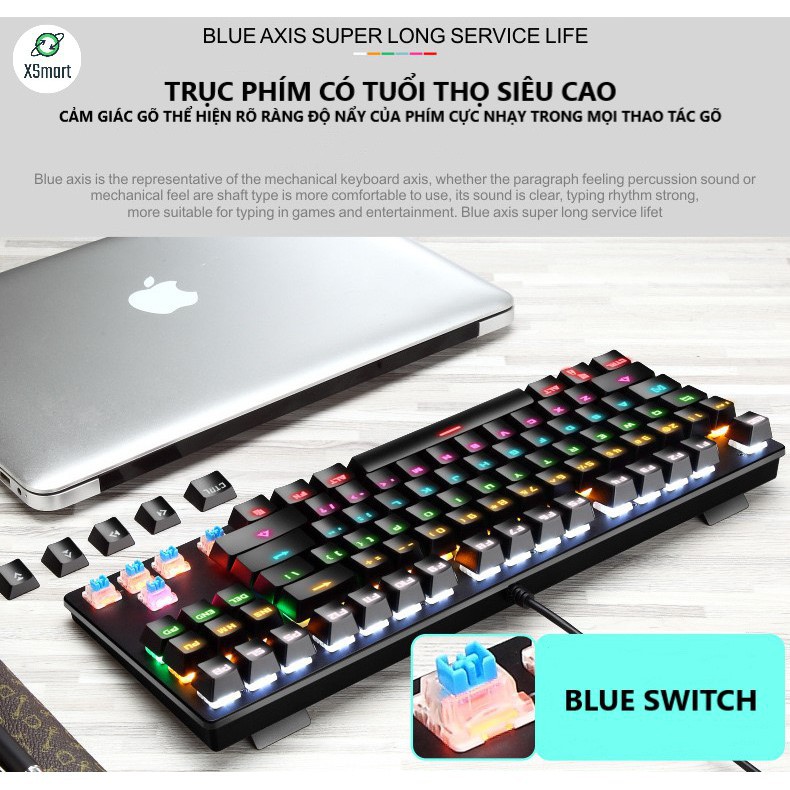 【Chuột máy tính】Bàn Phím Cơ Máy Tính Crack K2 PRO Led RGB 10 Chế Độ Khác Nhau, Chơi Game Dùng Văn Ph