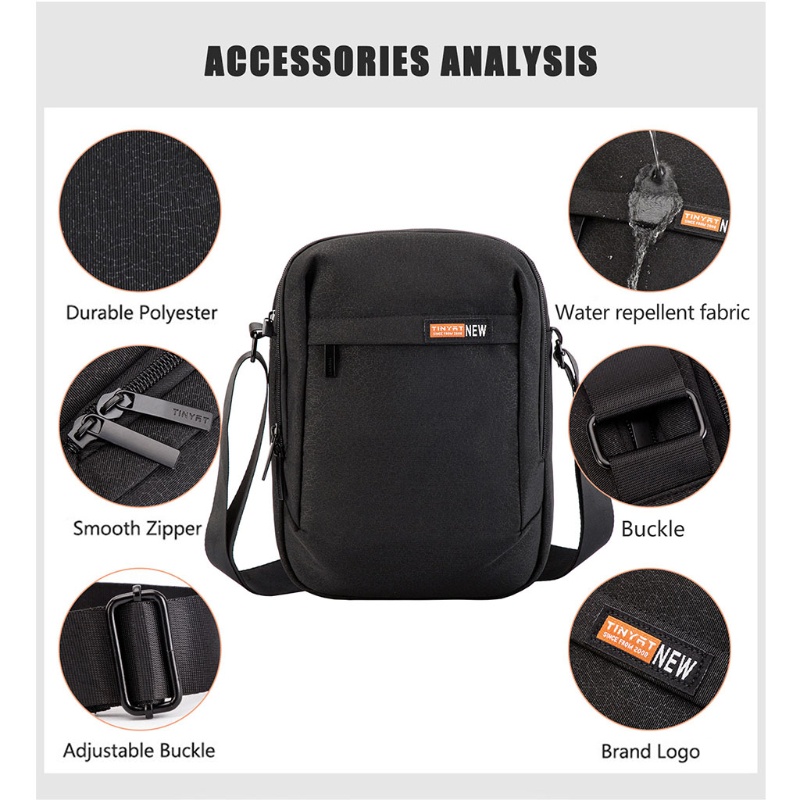 Túi Đeo Chéo Vai Bằng Nylon Chống Nước Dành Cho Nam