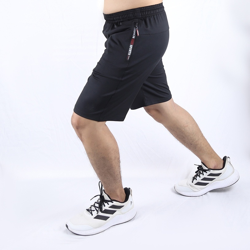 Quần đùi nam thể thao có bigsize chất vải thun cao cấp có khóa kéo và dây rút DUI01