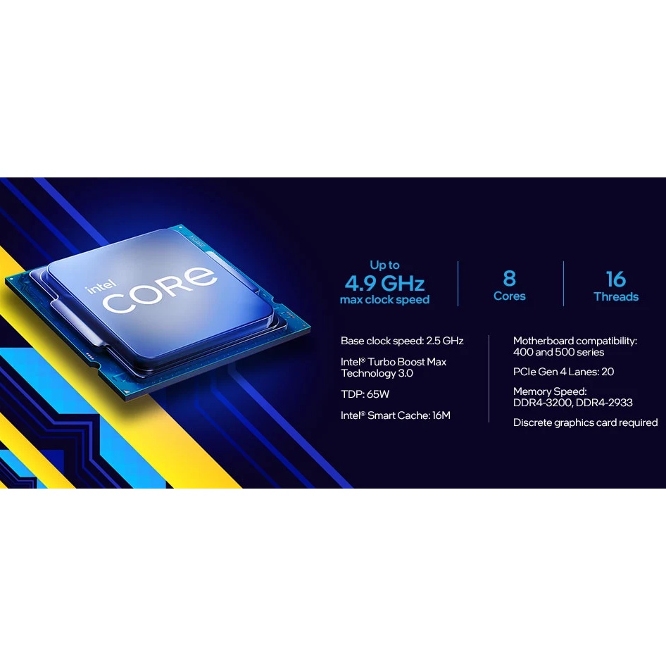 CPU Intel Core i7-11700F  - Socket Intel LGA 1200 - Hàng chính hãng