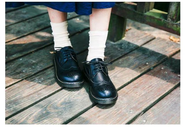 Giày da bò nữ Vintage cao cấp