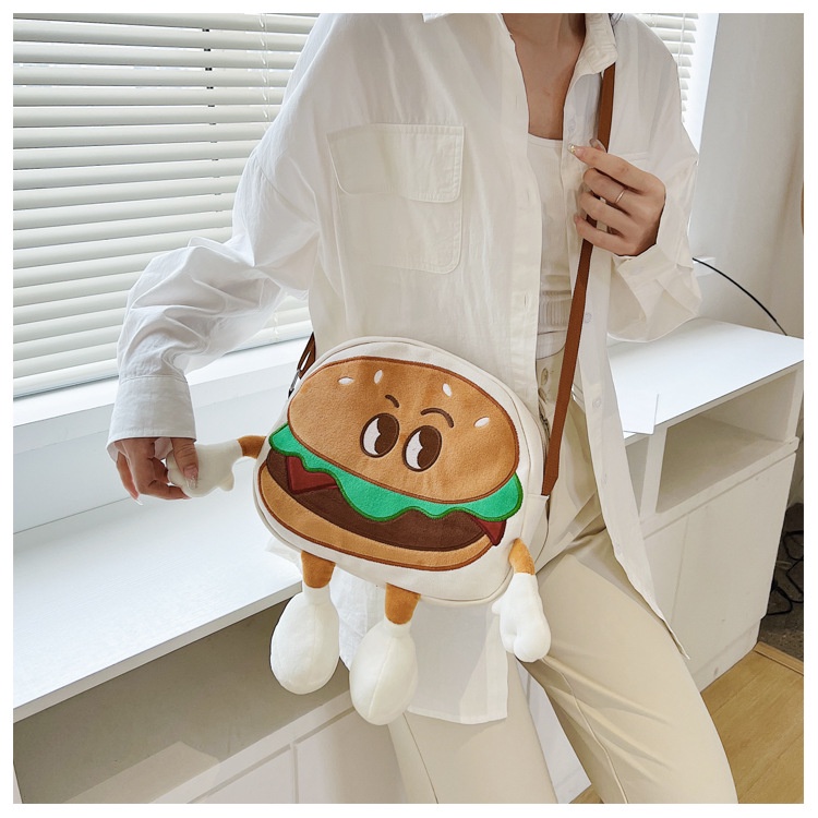 Balo Canvas Cỡ Lớn In Hình Burger 2022 NB00052