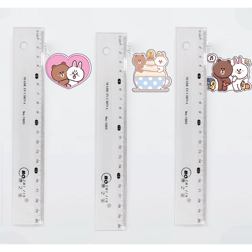 thước kẻ treo gấu brown thỏ cony vịt sally TKT8 thước kẻ cute dễ thương hoạt hình thần tượng