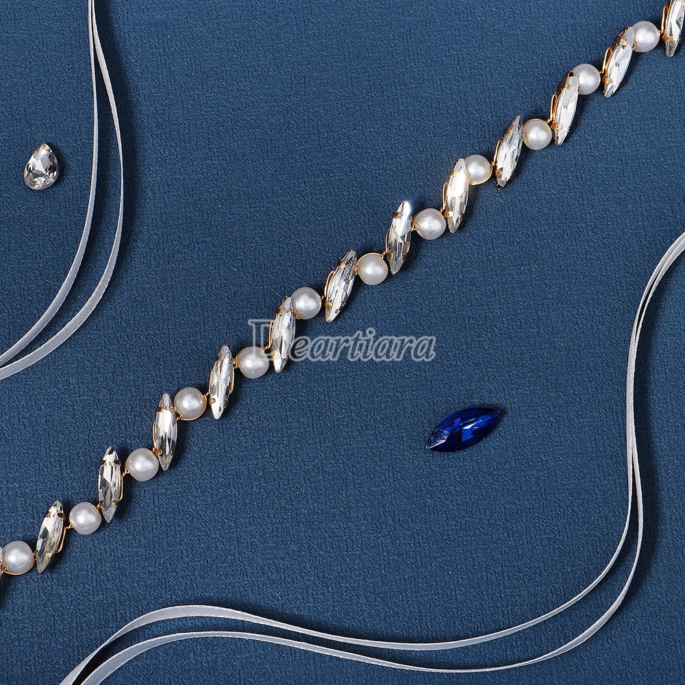 Băng Đô Cài Tóc Đính Đá Và Ngọc Trai Nhân Tạo Xinh Xắn Cho Nữ