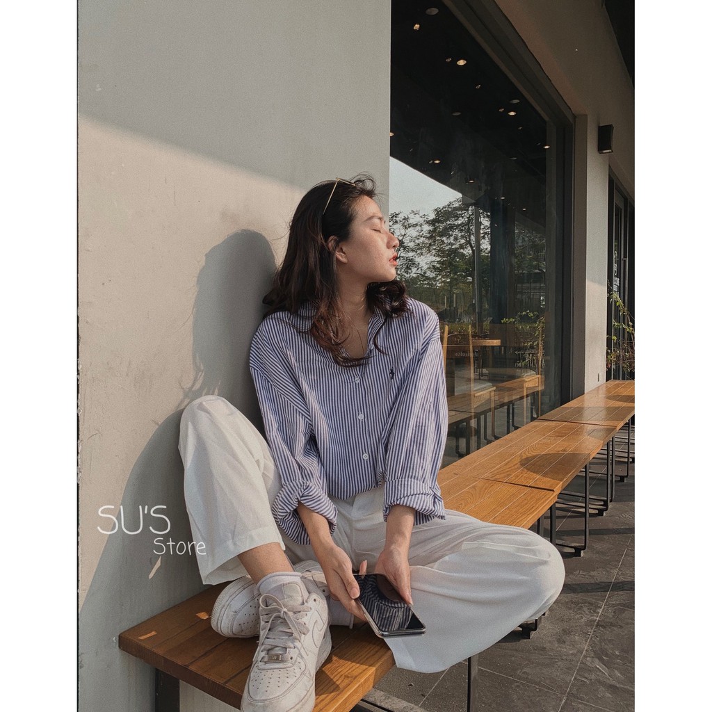 [Mã WASKT304 giảm 15% tối đa 30K đơn 99K] Áo sơ mi oversize thêu hình A1752 SUSTORE | BigBuy360 - bigbuy360.vn