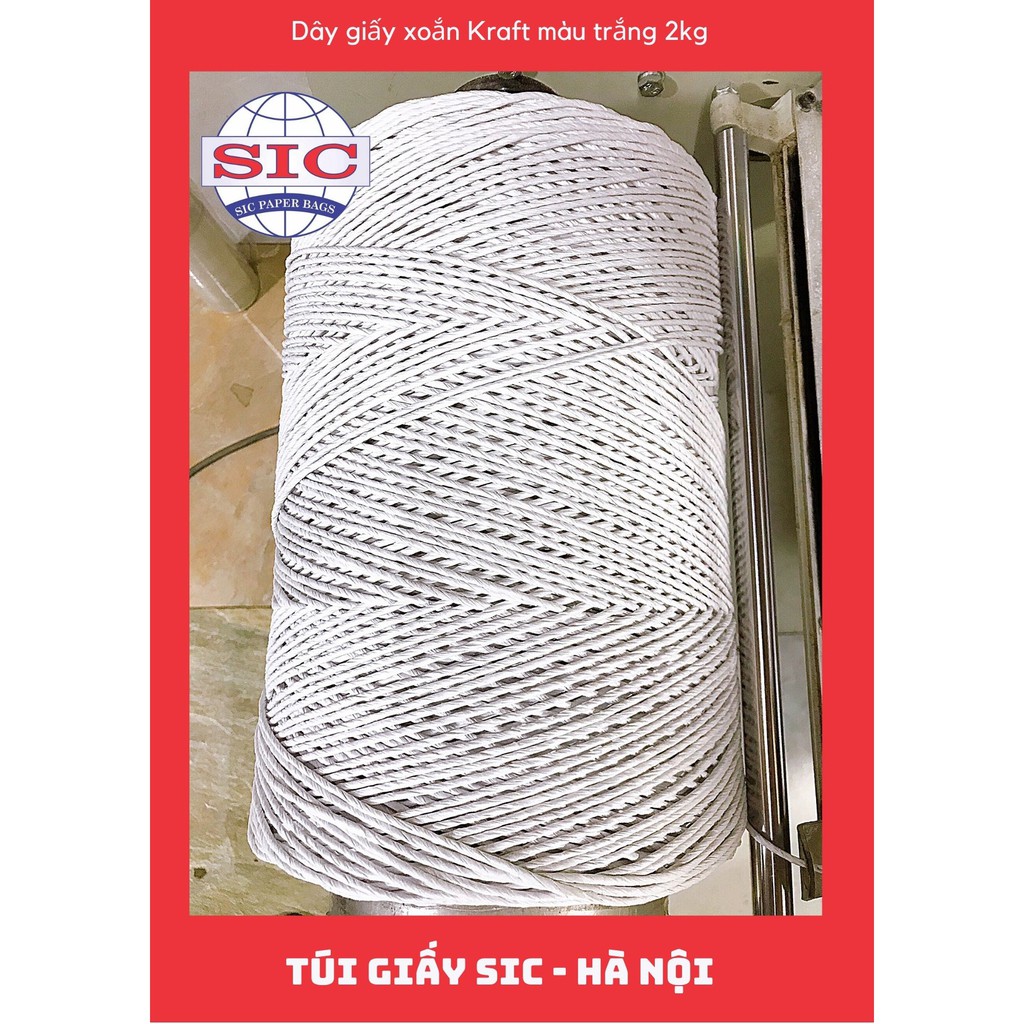 [RẺ NHẤT] SET 2KG DÂY XOẮN GIẤY MÀU TRẮNG ĐƯỜNG KÍNH 3.5MM (ẢNH THẬT)