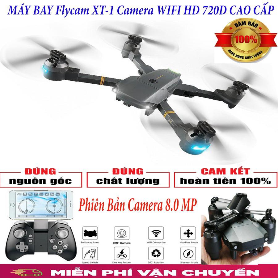 Flycam mini,Máy bay điều khiển từ xa XT-1 kết nối Wifi quay phim chụp ảnh Full HD 720P. Bảo hành 1 đổi 1