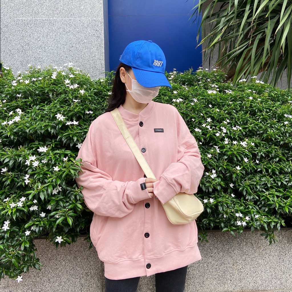 Áo Cardigan nỉ D'Baku Basic Logo (tặng kèm túi Tote)