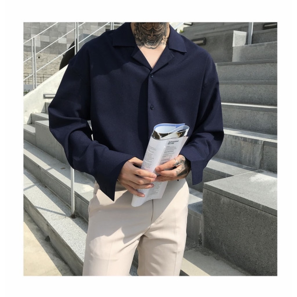 ÁO SƠ MI cổ vest Tay Dài CHUOTTRANG KKL