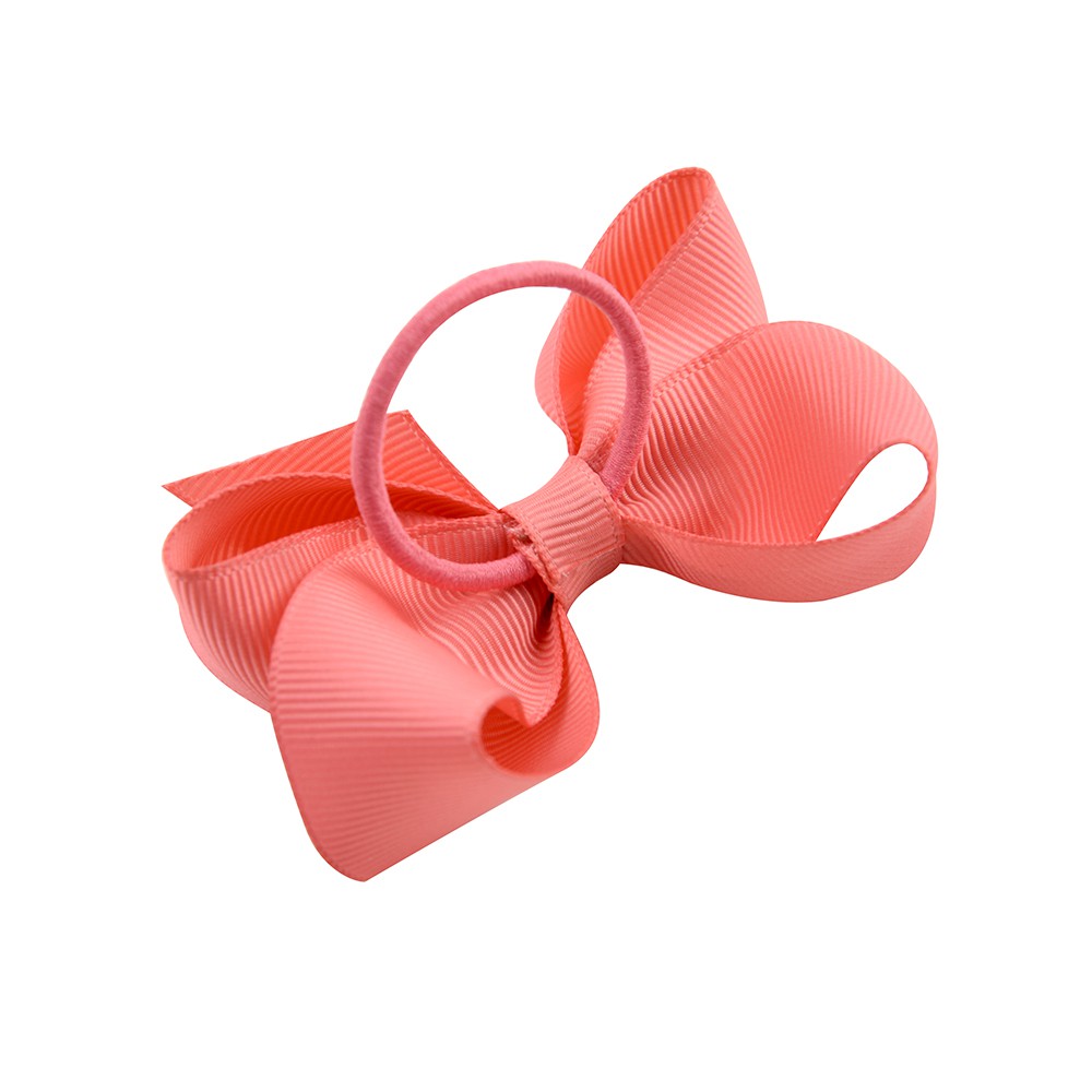 Dây buộc tóc cao su KIDSBOWS đính nơ ruy băng cứng xinh xắn thời trang 3.5&quot; dành cho bé gái