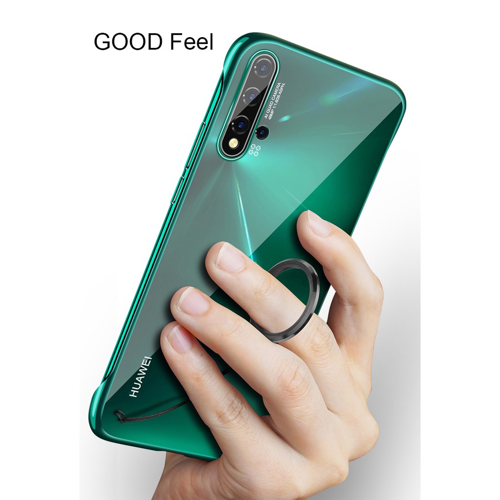 Ốp điện thoại PC cứng trong suốt không viền cho Huawei P30 Pro P20 Pro Mate 20 Honor 20 Pro Nova 5 5i Pro