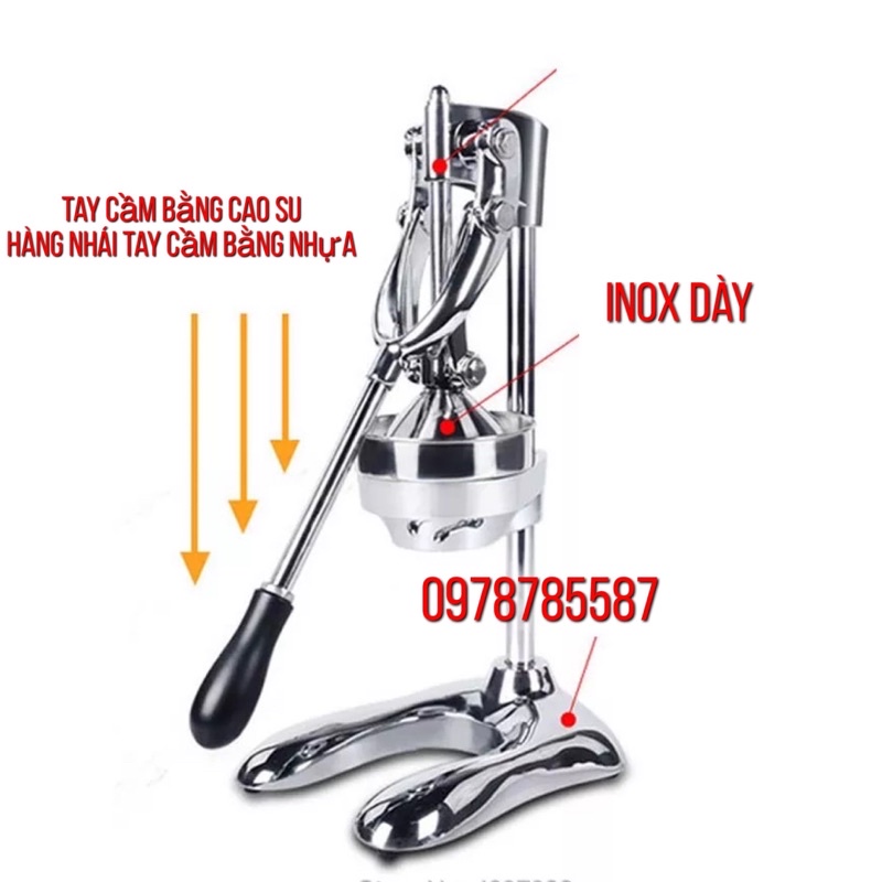 MÁY VẮT CAM 6 KG -ÉP CAM INOX BẰNG TAY