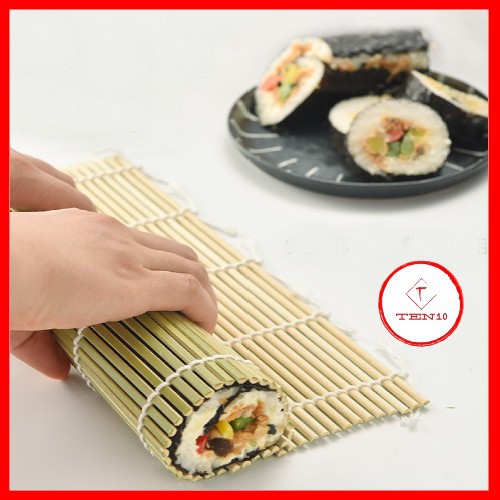 Mành tre cuộn kimbap FREESHIP cơm cuộn sushi cuộn rong biển dễ dàng sử dụng an toàn sức khỏe